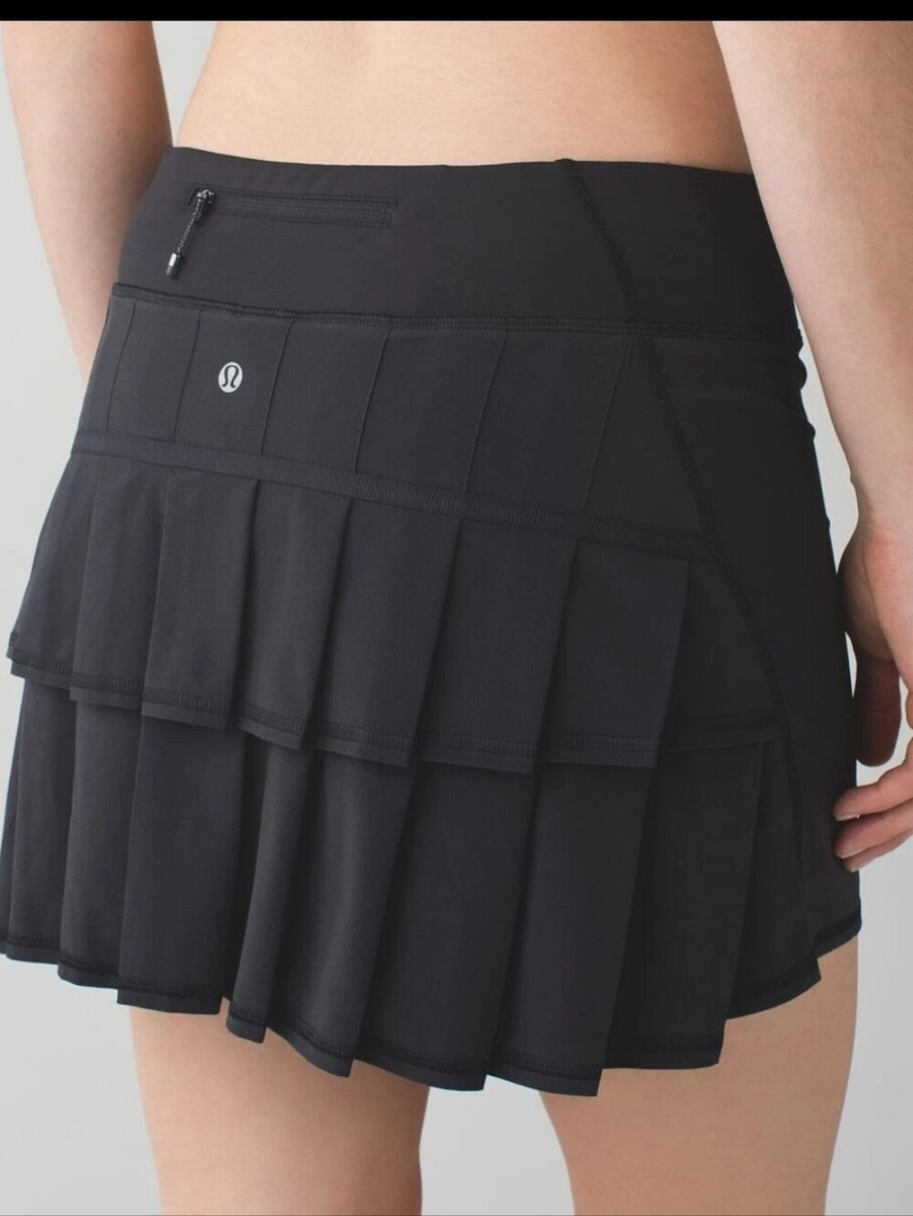 Black Lululemon Run Pace Setter Skirt Size S With Shorts Under Athletic